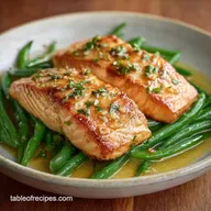 Baked Salmon Green Beans in 25 Minutes