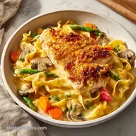 Super Easy Chicken Noodle Casserole