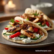 Kalimera s Famous Greek Chicken Gyros: Charred & Juicy