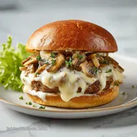 Mushroom Swiss Burger: Savory and Pan-Seared
