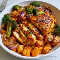 Chicken Sweet Potatoes with Broccoli