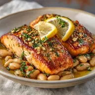 Sheet Pan Salmon Beans in 30 Minutes