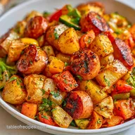 Sheet Pan Sausage Vegetables Meal Prep