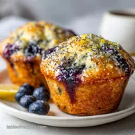 Sourdough Blueberry Lemon Poppy Seed Muffins: Fluffy & Tangy