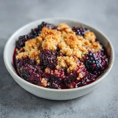 Blackberry Cobbler in 30 Minutes Recipe Card
