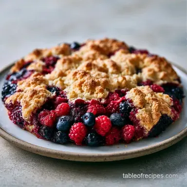 Berry Cobbler Filling in 35 Minutes Recipe Card