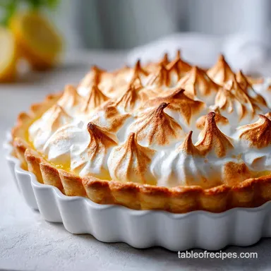 Best Lemon Meringue Pie Recipe with Tangy and Creamy Filling: 8 Servings Recipe Card