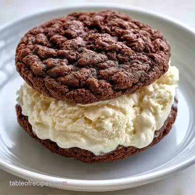 Brookie Ice Cream Sandwiches for 10 Recipe Card