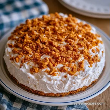 Butterfinger Topped Ice Cream Cake for 12 Recipe Card