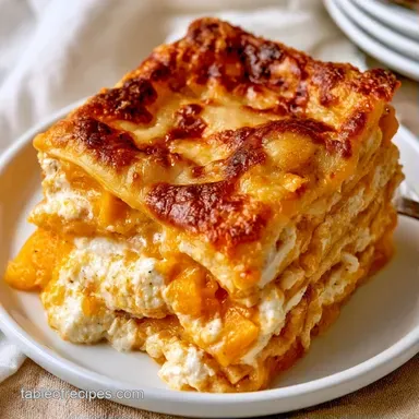 Roasted Butternut Squash Lasagna Recipe Card