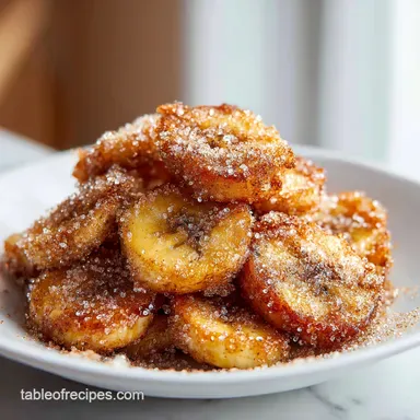 Cinnamon Sugar Banana Chips in 25 Mins