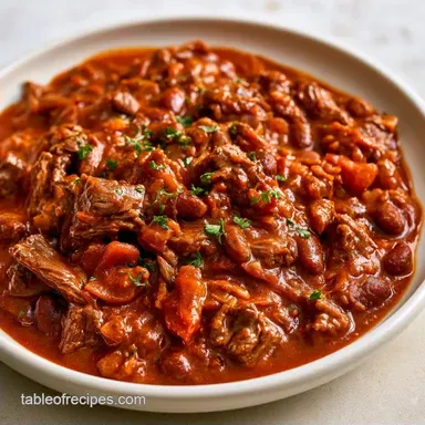 Beef Chili for 6 Servings