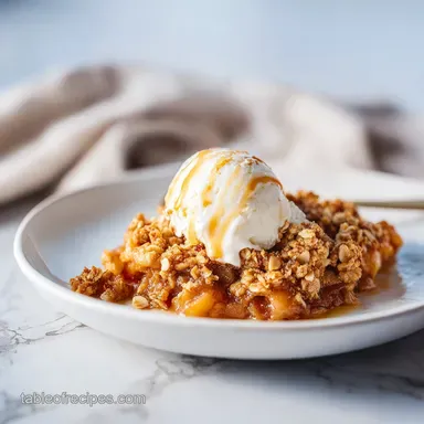 Classic Homemade Apple Crisp Baked with Oat Streusel for 8 Servings