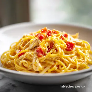 Chicken Spaghetti with Cream Cheese Recipe Card