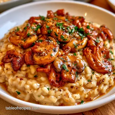 Mushroom Risotto in 45 Minutes Recipe Card
