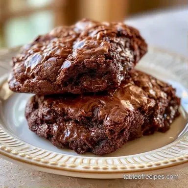 Cocoa Brookies for 24 Servings Recipe Card