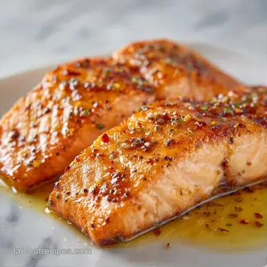 Easy Glazed Salmon Fillet in 20 Minutes Recipe Card