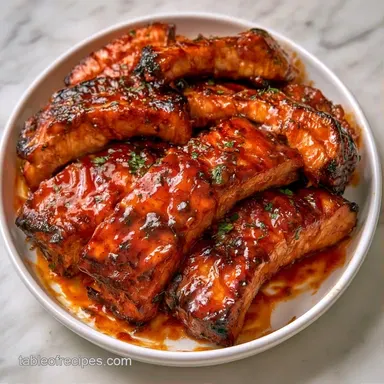 Falloff the Bone Ribs Slow Cooker for 4 Recipe Card