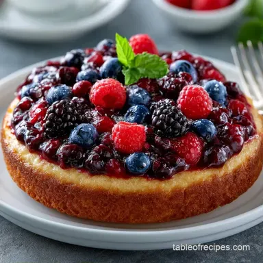 Frozen Berry Cobbler for 10 Servings Recipe Card