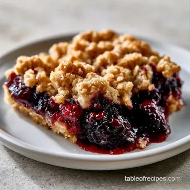 Frozen Blackberry Cobbler for 8 Servings Recipe Card