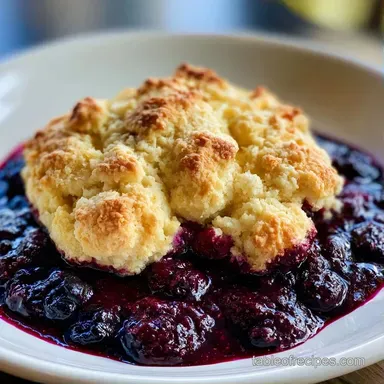 Frozen Fruit Cobbler for 6 Servings Recipe Card