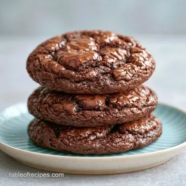 Fudgy Brownie Cookies for 12 Servings Recipe Card