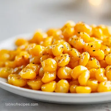 Honey Butter Corn in 15 Minutes Recipe Card