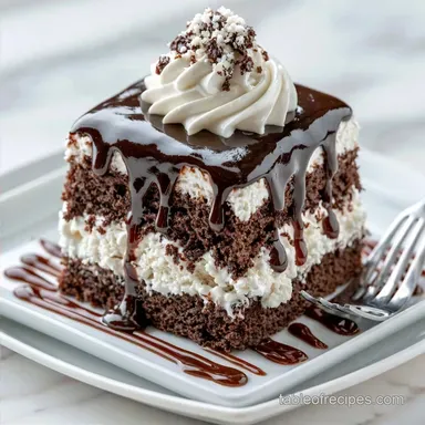 Hot Fudge Ice Cream Cake for 12 Slices