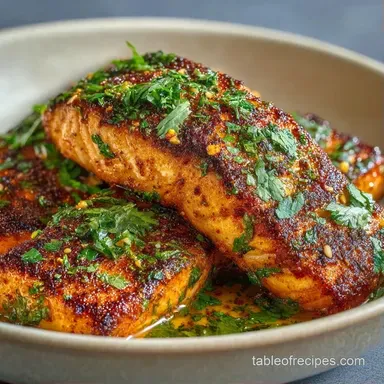 Indian Spiced Salmon: Crispy Skin Recipe Card