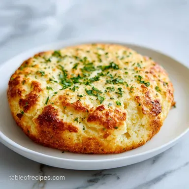 Fluffy Keto Cottage Cheese Cloud Bread with Garlic for 8 Servings