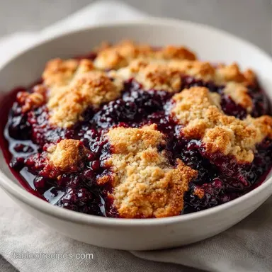 Lemon Blackberry Cobbler for 8 Servings Recipe Card