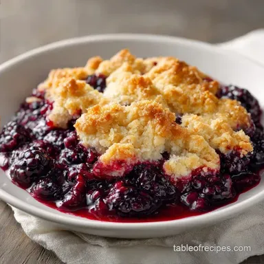 Lemon Blackberry Cobbler for 8 Servings