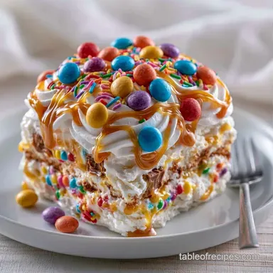 Candy Ice Cream Sandwich Cake for 12 Recipe Card