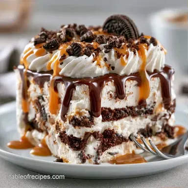 Loaded Cool Whip Ice Cream Cake: No Bake Recipe Card