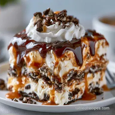Loaded Cool Whip Ice Cream Cake: No Bake