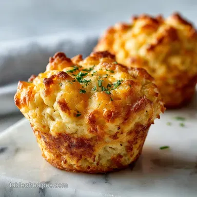 Mashed Potato Muffins with Cheddar Recipe Card