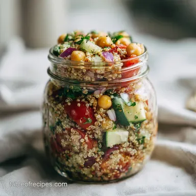 Healthy Meal Prep Mason Jar Salads for 4 Servings
