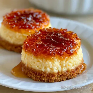 Mini Creme Brulee Cheesecakes for 12 Recipe Card