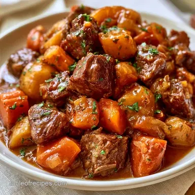Fall Beef Stew for 6 Servings
