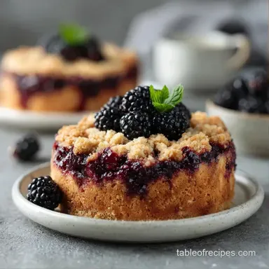 Blackberry Cobbler for 6 Servings Recipe Card