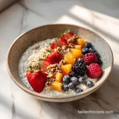 Overnight Oats with Fruit in 6 Hours Creamy Meal Prep Recipe Card