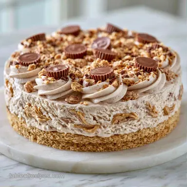 Peanut Butter Cup Ice Cream Cake for 12 Recipe Card