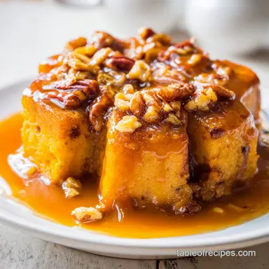 Pecan Pie Bread Pudding for 10 Servings