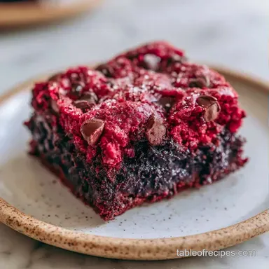 Red Velvet Brookie Bars in 1 Hour Recipe Card
