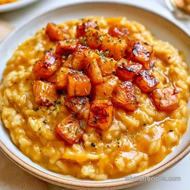 Creamy Butternut Squash Risotto Recipe Card
