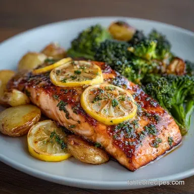 Roasted Sheet Pan Salmon for 4 Servings Recipe Card