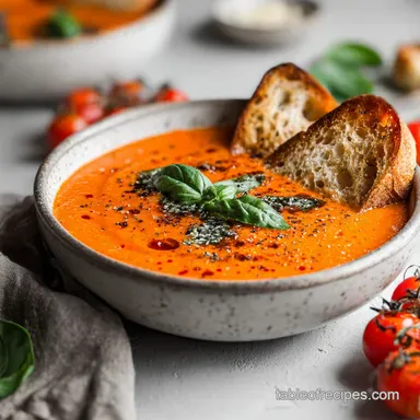Roasted Tomato Basil Soup for 5 Servings