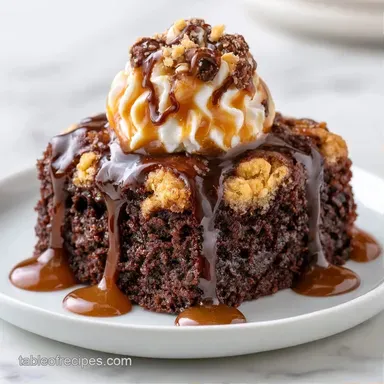 Salted Caramel Brookies in 55 Minutes Recipe Card
