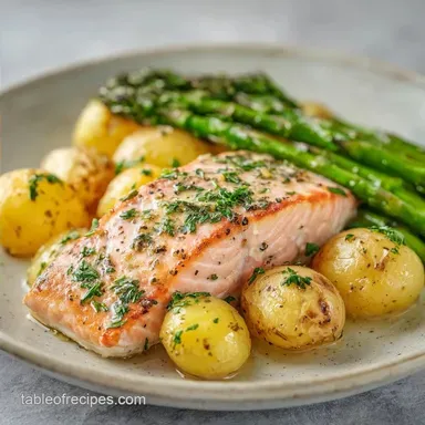 Sheet Pan Salmon with Asparagus