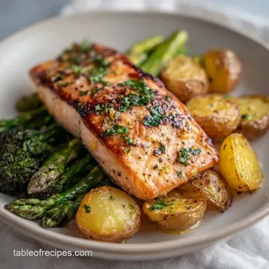 Sheet Pan Salmon for 4 Servings Roasted